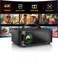 Projector-4K with WiFi and Bluetooth: [50W DoIby/AI Auto Focus/Bu...