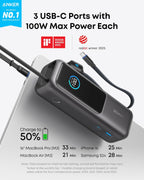 Anker Batería portátil para laptop, cargador portátil de 25,000 mAh...