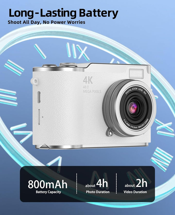 HEYMAO Cámara digital para niños, cámara digital 4K para fotografía...