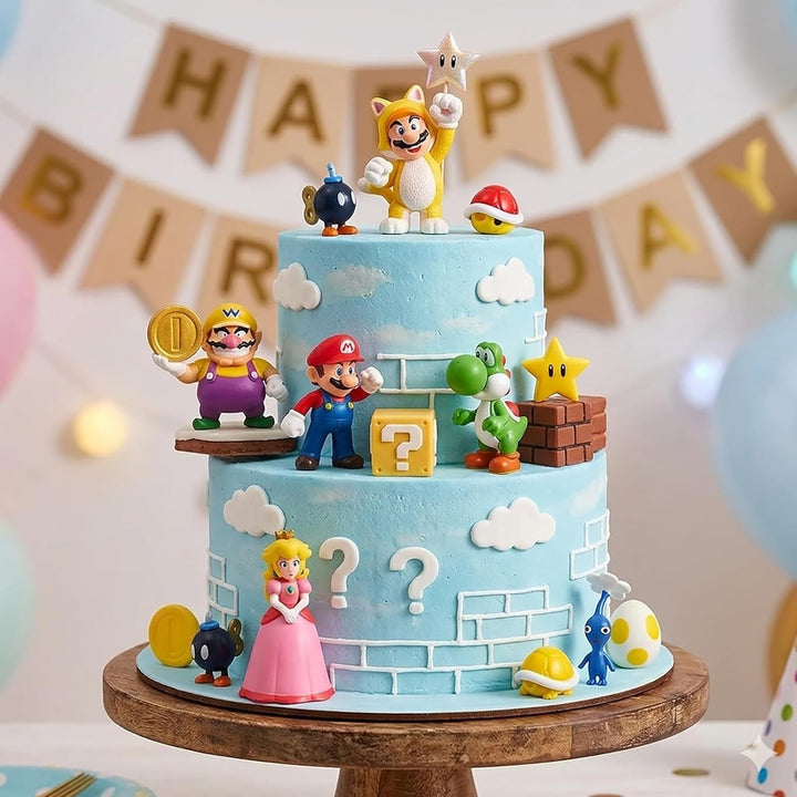 Juego de 48 mini figuras de acción inspiradas en Mario, figuras de...