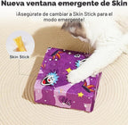 Interactive Cat Toys -Migibox para Indoor Bored Cats, Automatic Pop Out Feathers de 7 Holes Randomly, Motion Activated, USB Rechargeable (Purple Skin)