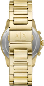A|X Armani Exchange Reloj de vestir cronógrafo para hombre con correa de acero inoxidable, silicona o cuero