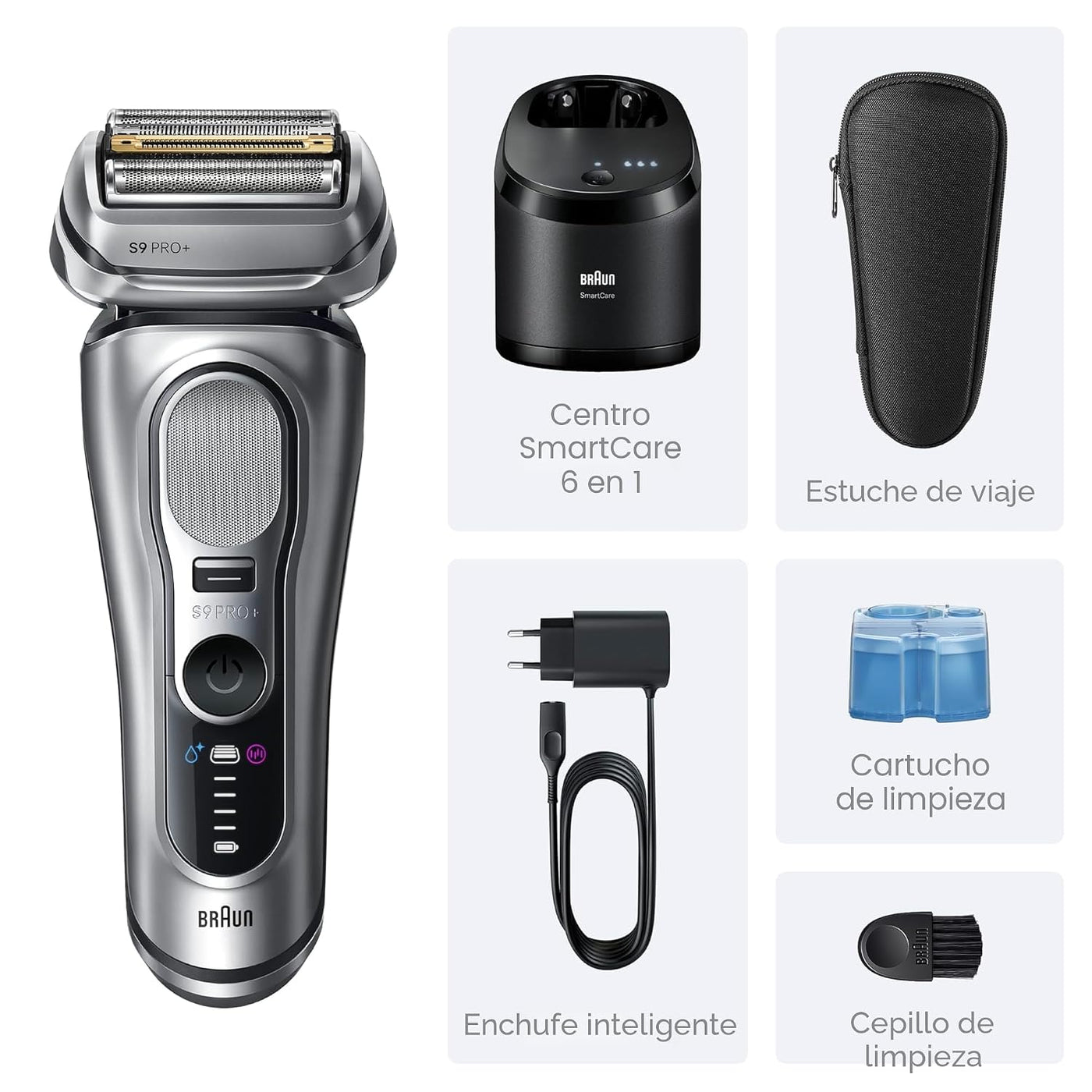 Braun Series 9 PRO+ - Afeitadora eléctrica para hombres, maquinilla...