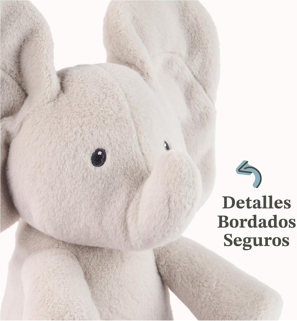 GUND Baby Peek--Boo Flappy 7-Inch Elephant Squeeze-Activated Plush Toy