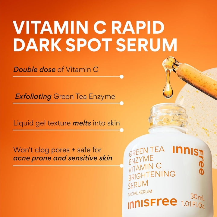 innisfree Vitamina C Rapid Radiance Set, juego coreano de cuidado d...