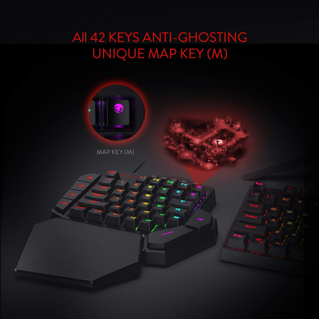 Redragon K585 DITI Teclado mecánico RGB con cable para juegos con u...