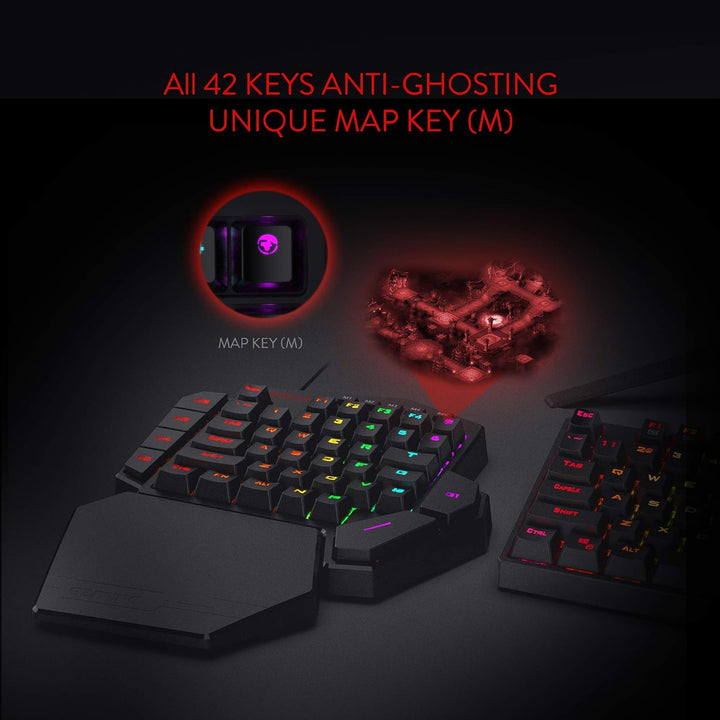 Redragon K585 DITI Teclado mecánico RGB con cable para juegos con u...