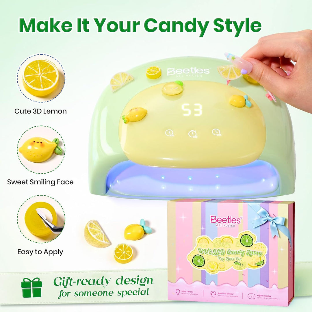 Beetles - Lámpara de uñas UV, luz de uñas de gel verde caramelo con...