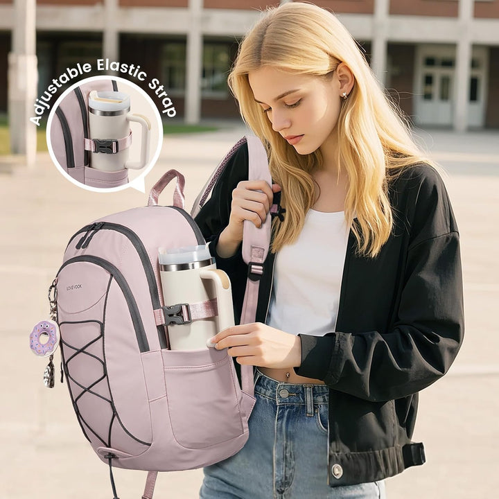 LOVEVOOK Mochila para hombre con bolsillo gigante para vaso, mochil...