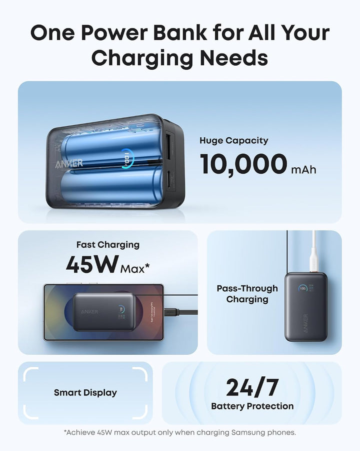Anker Nano Power Bank, 10,000mAh y 737 Power Bank, 24,000mAh (paquete)