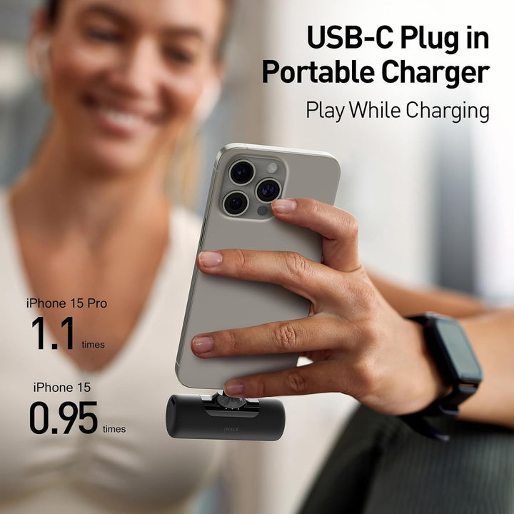 iWALK Cargador portátil para iPhone 15\/16\/17, cargador de batería...