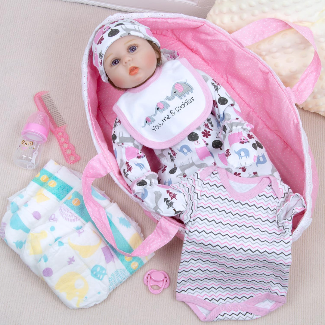 13 piezas de ropa para muñeca Reborn de 17-22 pulgadas, elefante ro...