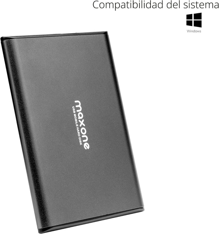 Maxone Disco duro externo portátil ultradelgado de 1 TB HDD USB 3.0...