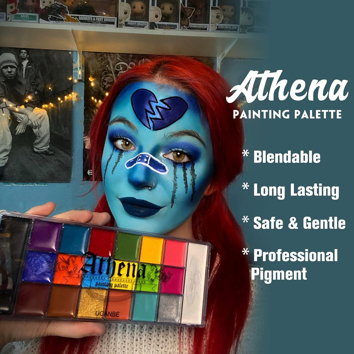 UCANBE Athena - Kit de pintura facial y corporal - 20 colores, Set #2