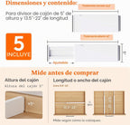 Lifewit Divisores de Cajón Taller de 5 pulgadas, Organizadores de Cajón Profundo Ajustables