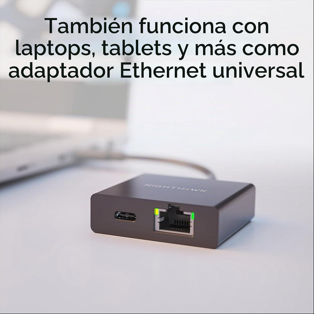 NETGEAR Adaptador USB-C a Ethernet de Nighthawk (USB2ETH) – Conectividad LAN Gigabit rápida para tu hotspot móvil Nighthawk M6 Pro o M6