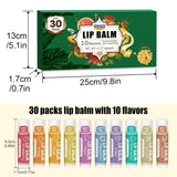 AZEN Paquete de 30 bálsamos labiales, bálsamo labial natural a gran...