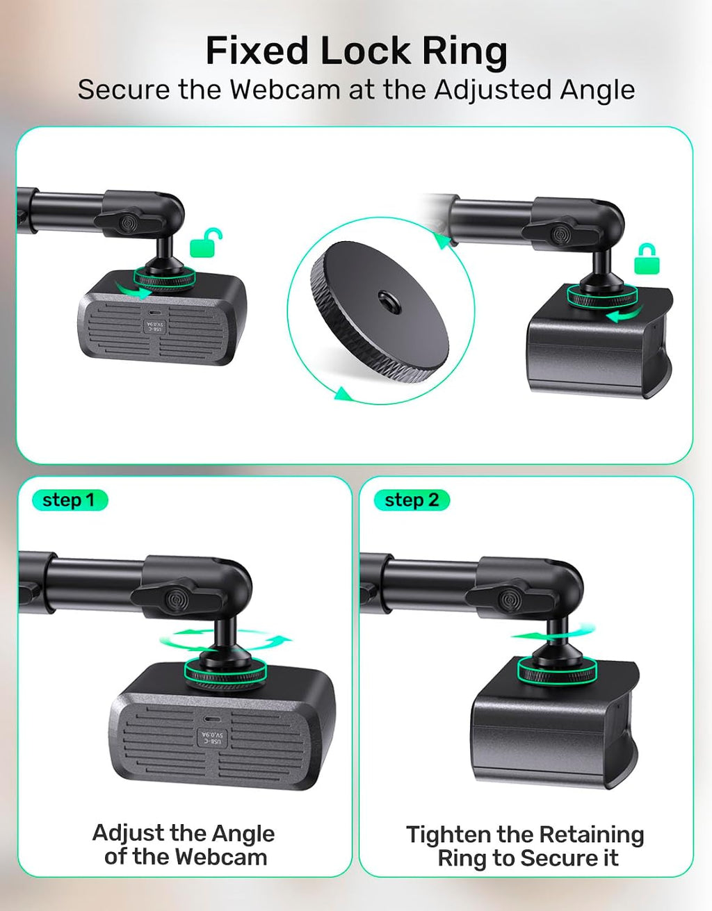 Soporte de pared para llave Elgato para aire y cámara, metal resistente