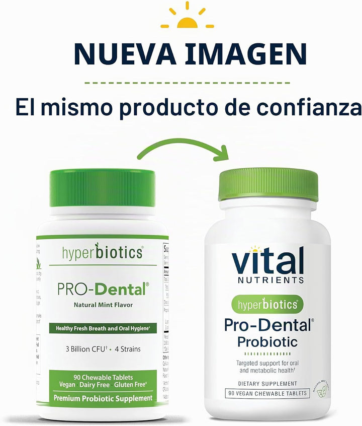 Probióticos PRO-Dental para salud oral y dental, combate el mal ali...