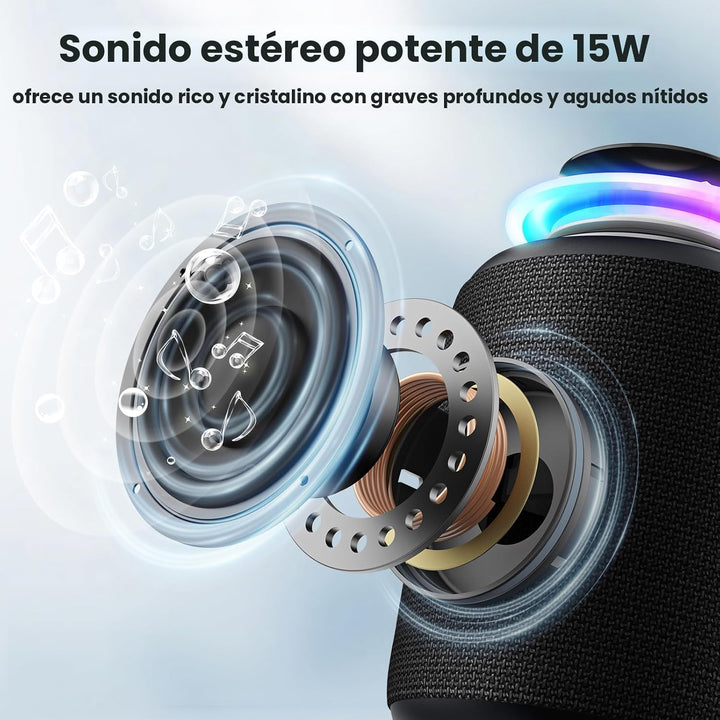 Altavoz Bluetooth inalámbrico, IP67 impermeable y a prueba de polvo...