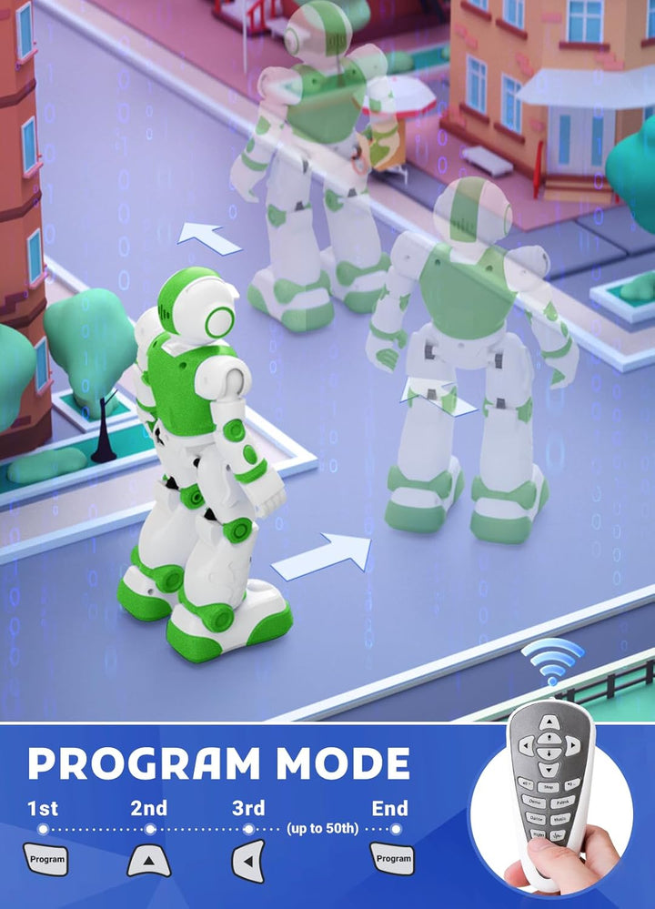 EduCuties Juguetes robot para niños, control remoto programable, ju...