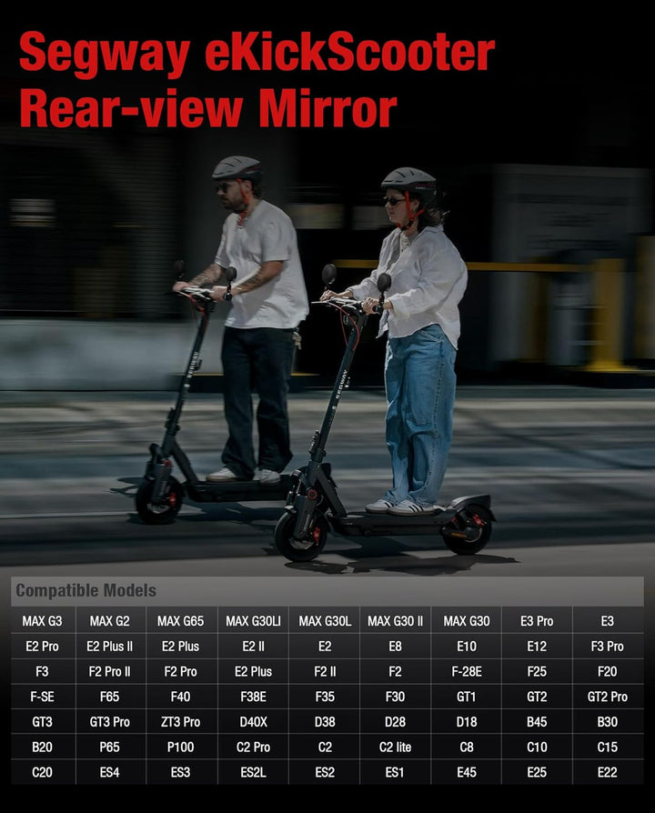 Espejo retrovisor para scooter compatible con Ninebot de