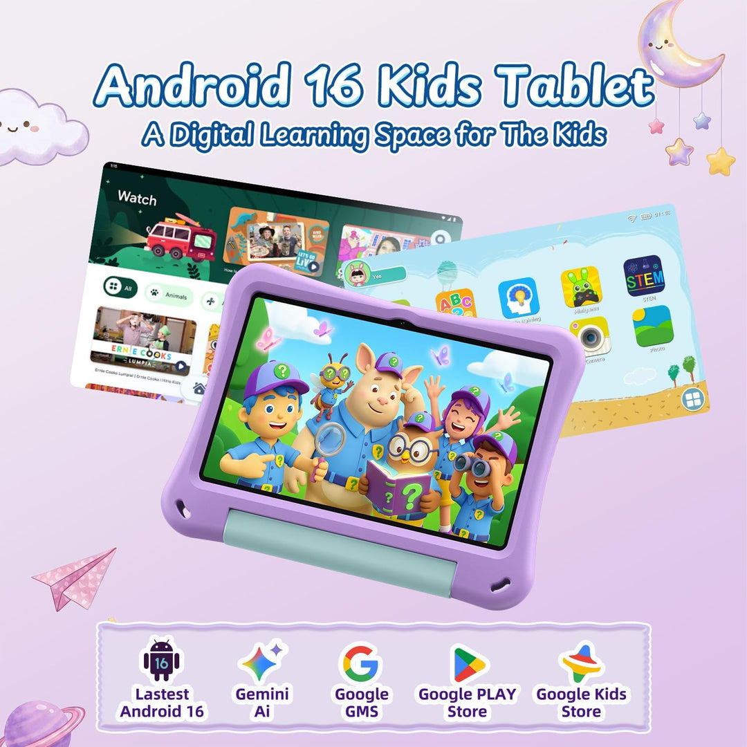 EDUAITABLET Tablet infantil de 10 pulgadas, tableta Android 16 para...