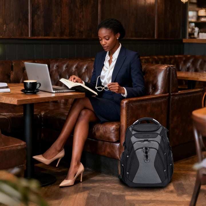 KROSER Mochila de viaje para laptop de 18.4 pulgadas XXXL mochila p...