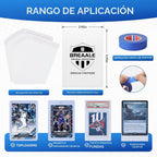 Kit de envío de tarjetas coleccionables, incluye 100 protectores de envío de tarjetas graduadas de 4 x 6 pulgadas, 50 sobres de burbujas de 6 x 8.7 pulgadas, cinta de pintor de 65.6 ft, 50