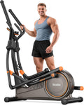 Niceday Máquina elíptica de ejercicios, máquina elíptica para el hogar, entrenador elíptico magnético con zancada de 15.5 a 19 pulgadas, 16 niveles de resistencia, capacidad de carga de 400 libras
