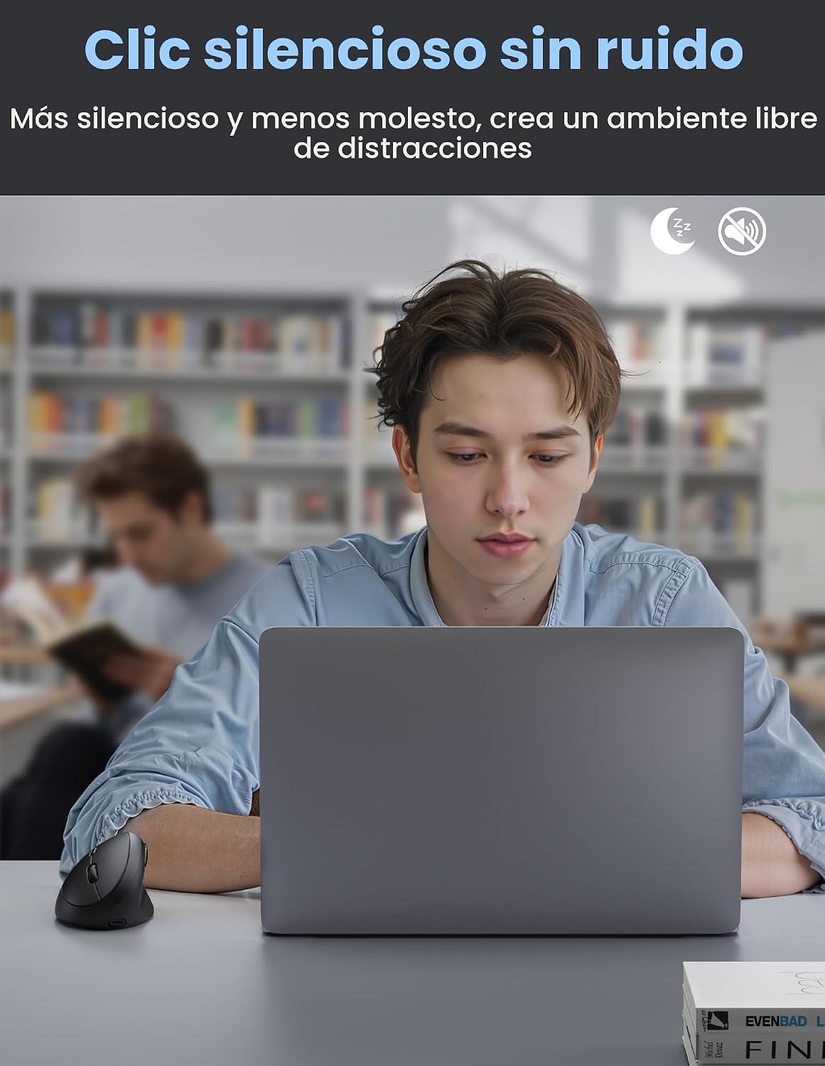TECKNET Ratón Ergonómico, Ratón Vertical Inalámbrico Bluetooth, Bat...
