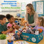 Mini animales de peluche a granel, paquete de 24 llaveros de peluche de 5