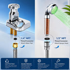 Socila - Cabezal de rociador LED que cambia de color para champú, tazón de sala de belleza, cabezal de pulverización de alta presión, cambio de color automático para cabello seco y encrespado con