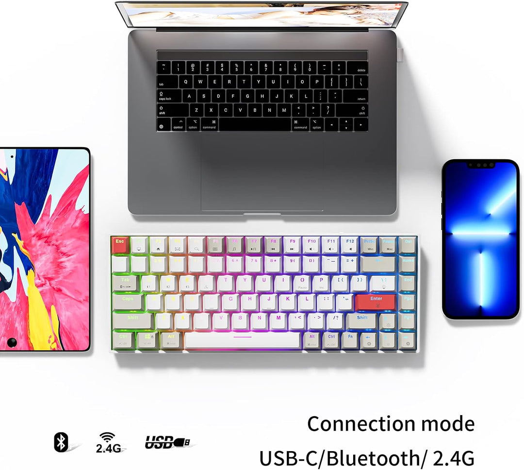 Newmen GM840 Teclado mecánico inalámbrico, con cable\/Bluetooth\/2....
