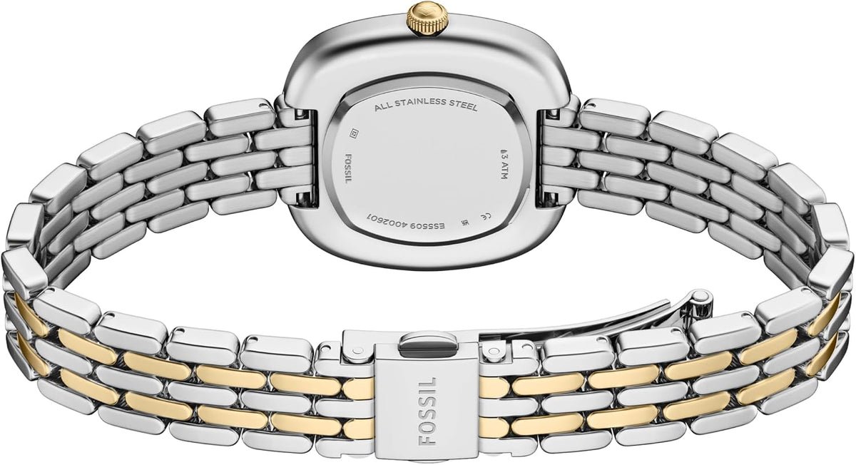 Fossil Reloj Emerson de acero inoxidable con tres manecillas para mujer