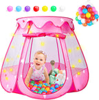 Pits de bolas con 50 bolas, tiendas de campaña emergentes para niños con luces de estrellas