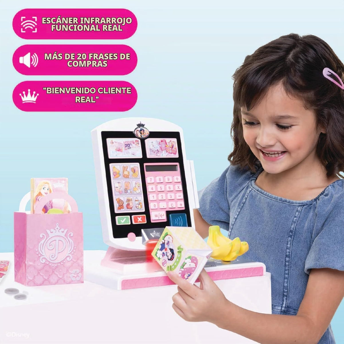 Disney Princess - Juego de registro de comestibles para niños (26 piezas)