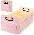 Organizador de Maletero para Coche con Tejido Acolchado y Estampado Floral para Mujeres, Almacenamiento SUV