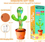 Juguete recargable de cactus parlante que baila que imita