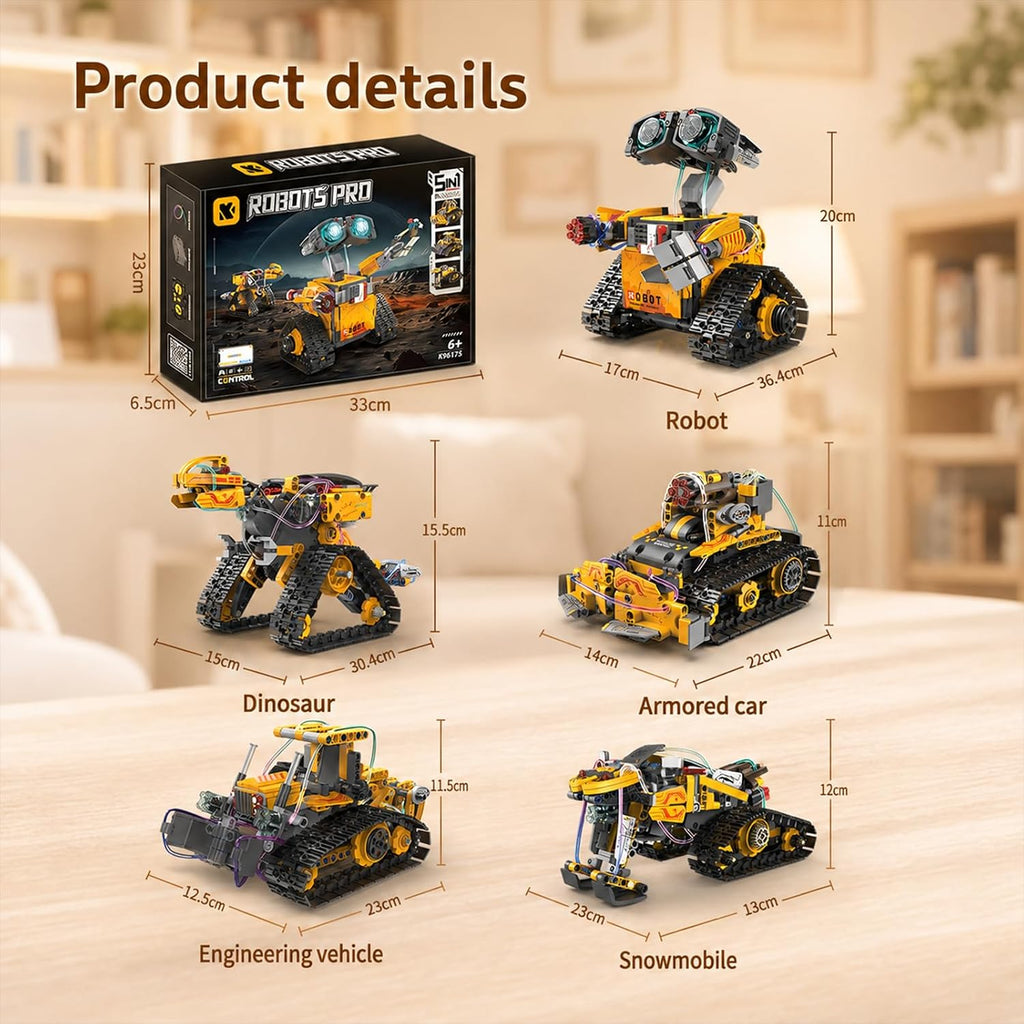 Kit de construcción de robot de codificación STEM 5 en 1