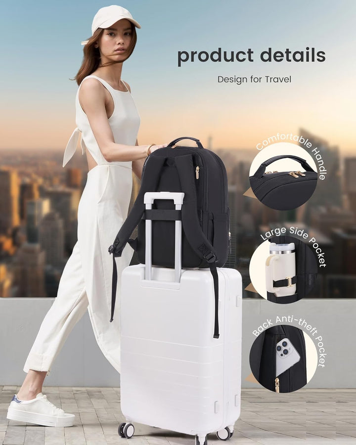 LOVEVOOK Mochila para computadora portátil para mujer, mochila de t...