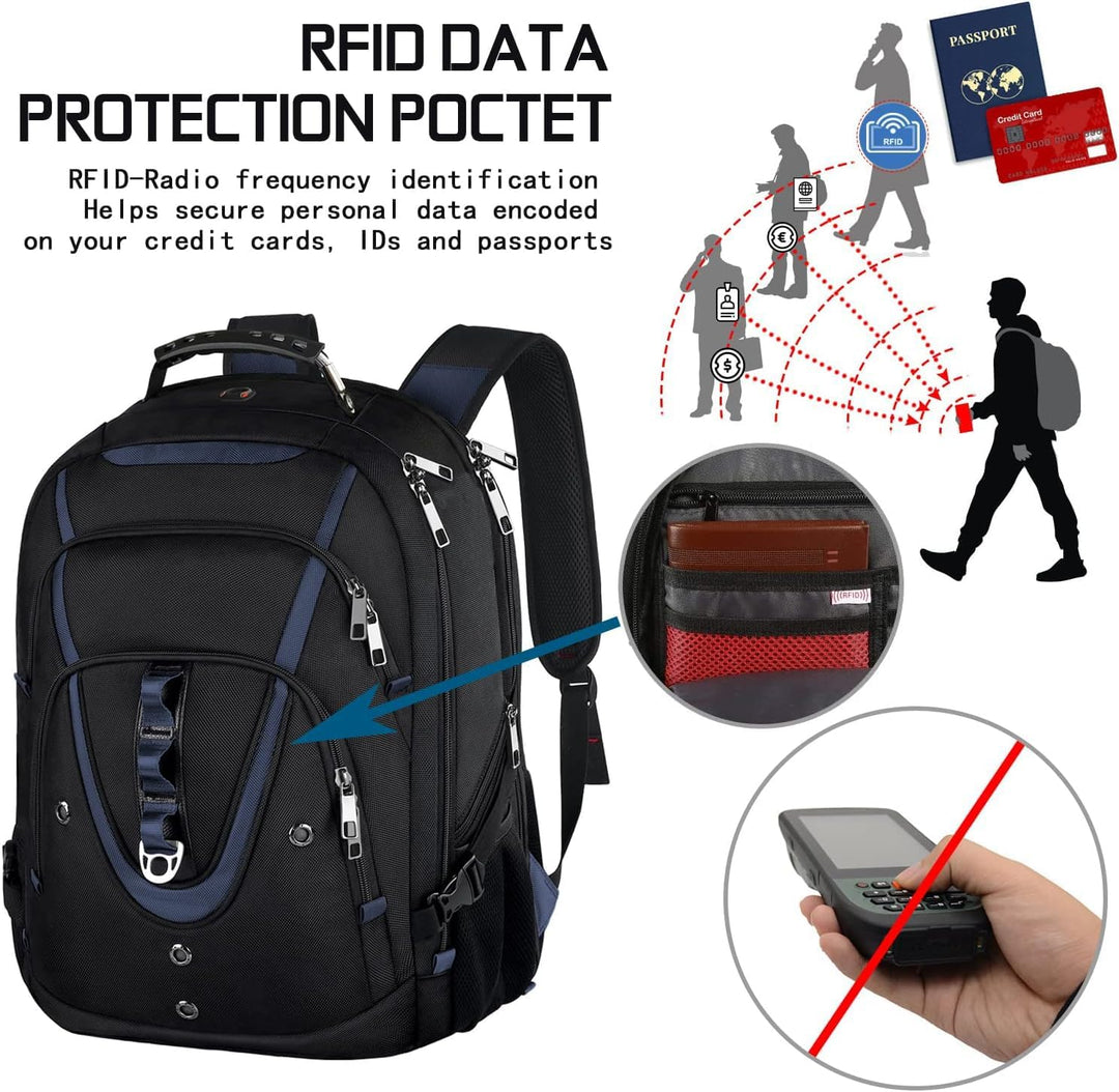 Mochila para laptop de 17.3 pulgadas para hombres y mujeres, mochil...