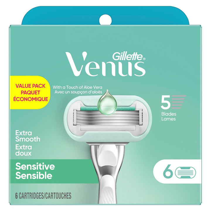 Gillette Venus Recambios de cuchilla de afeitar extra suaves y sens...