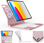BOBOLEE Funda de teclado delgada de aluminio para iPad (A16) 11ª/10ª