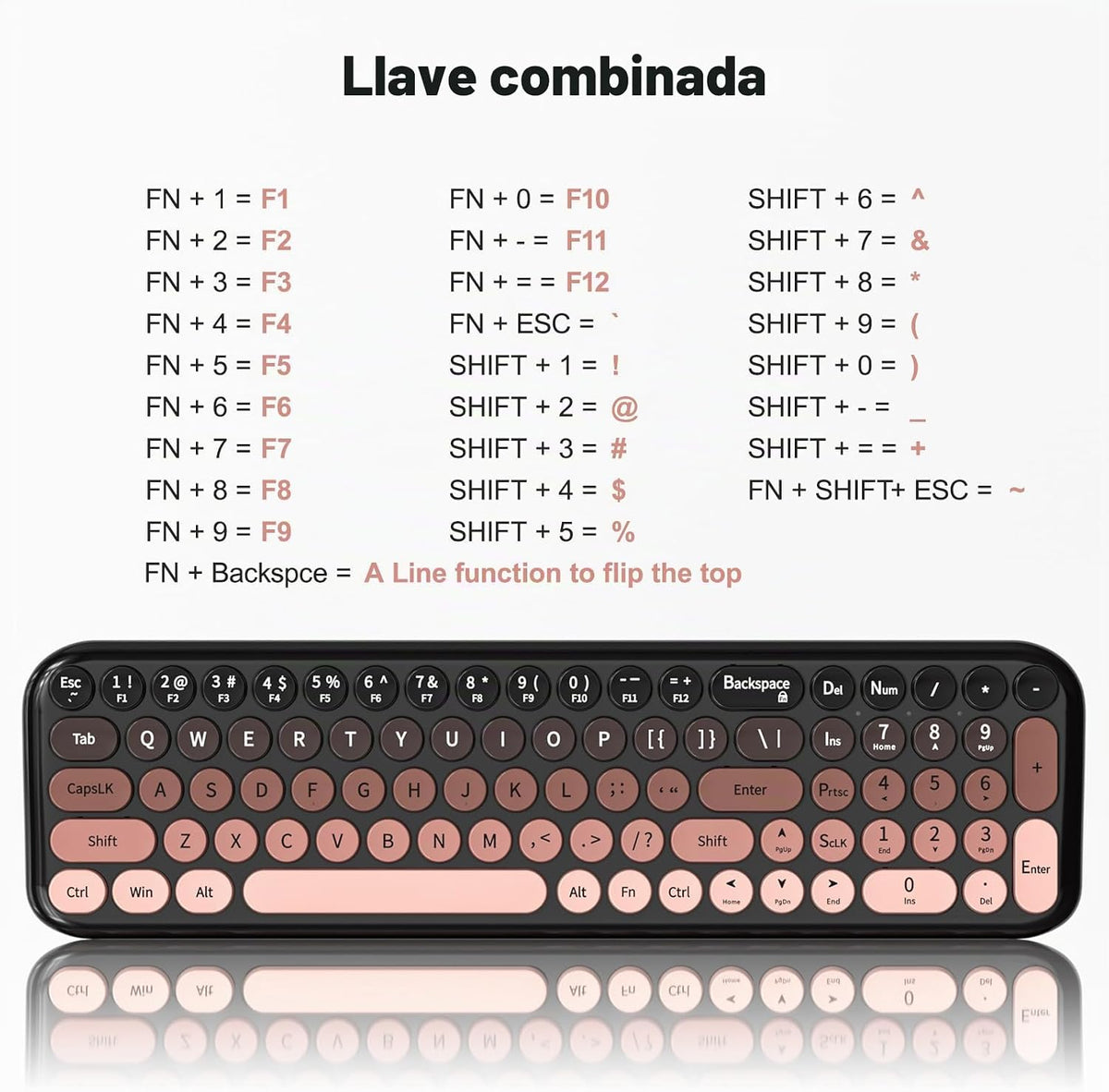MOFII Combo de teclado y mouse inalámbricos, teclado pequeño compac...