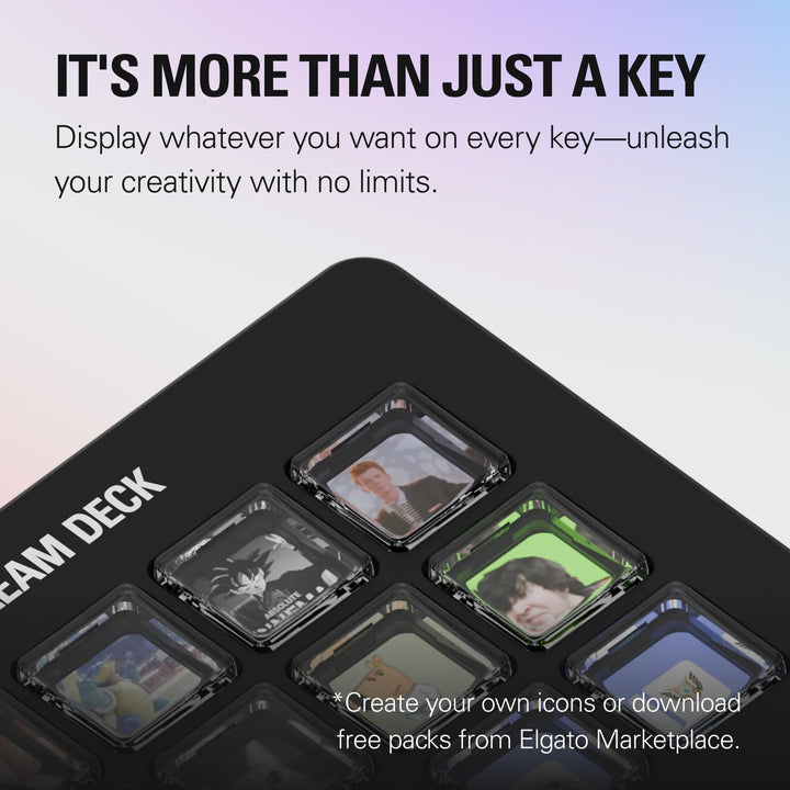 Elgato Stream Deck Teclas de tijera\u2014Controlador de flujo de tr...
