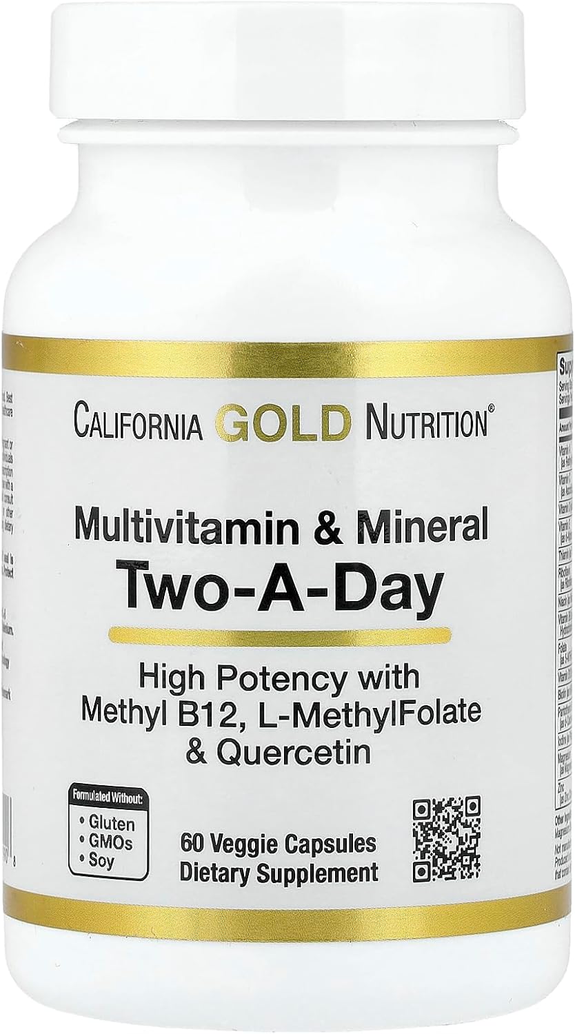 California Gold Nutrition Multivitamínico y mineral con metil B12,...