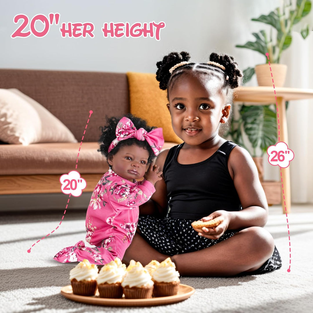 Aori Reborn Baby Dolls Black Girl - Muñeca recién nacida realista a...