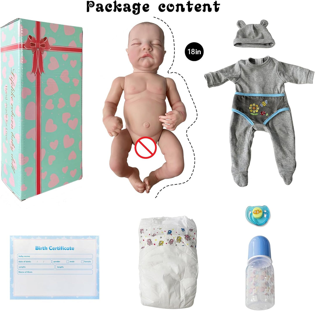 FOCKOF Muñecas de bebé realistas Reborn de 18 pulgadas, muñecas de...