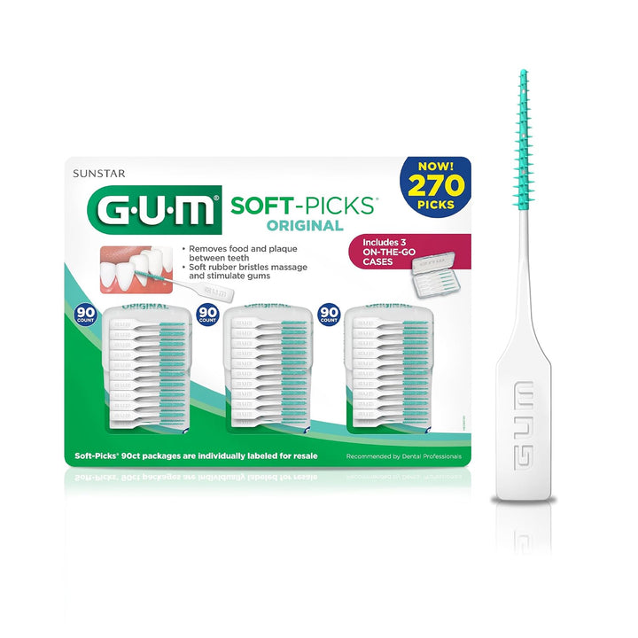 GUM Soft-Picks Original, púas dentales fáciles de usar para limpiez...